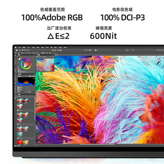 EHOMEWEI 15英寸已选中便携式显示器 100%Adobe RGB/8Bt+2FRC色深/100%DC-P3