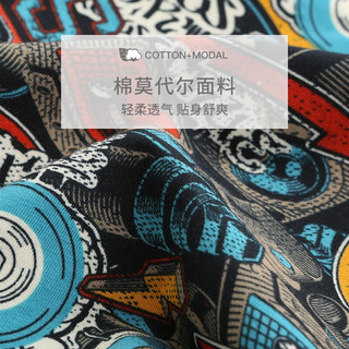 SCHIESSER 舒雅 男士内裤男莫代尔时尚印9/17058T黑色 XL E9/17058T红色 XXL