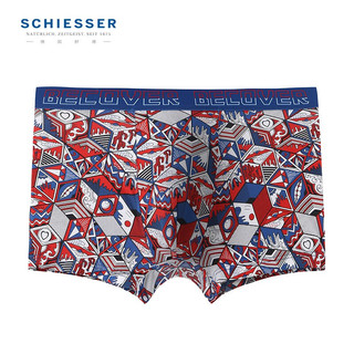 SCHIESSER 舒雅 男士内裤男莫代尔时尚印9/17058T黑色 XL E9/17058T红色 XXL