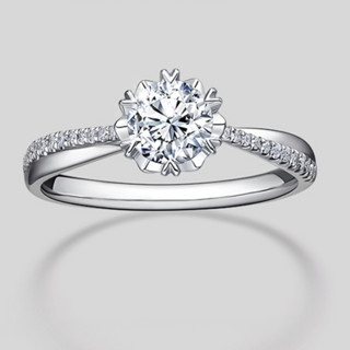 Darry Ring BELIEVE系列 WJ0062 女士雪花18K白金钻石戒指