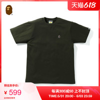 BAPE旗舰店男装春夏猿人头刺绣徽章纯色短袖T恤11029XG XL 白色WHX
