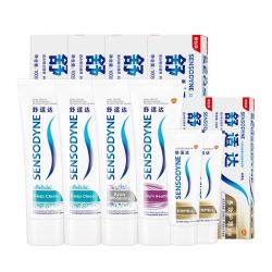 SENSODYNE 舒适达 抗敏感牙膏套装（沁爽劲洁100g*2+牙龈护理100g+美白配方100g+多效护理35g*2）