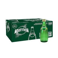 perrier 巴黎水 含气天然矿泉水 330ml* 24瓶 玻璃瓶