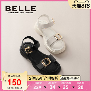 BeLLE 百丽 童鞋儿童软底鞋子2022年夏季新款时尚休闲凉鞋小女孩公主鞋潮