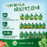 Gerber 嘉宝 有机果泥婴儿水果泥宝宝辅食泥 巴旦木 核桃油多口味6袋组合
