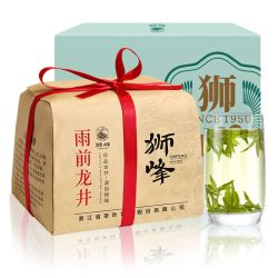 狮峰2022年新茶狮峰牌龙井茶叶雨前浓香耐泡传统纸包杭州特产200g