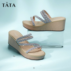 TATA 他她 女士一字带坡跟凉鞋 AGLW5A02DB5BT1