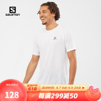 salomon 萨洛蒙 男款轻量快干跑步短袖T恤 CROSS REBEL SS TEE 白色 C17341 M