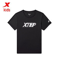 XTEP 特步 童装男童t恤儿童短袖夏季2021年新款中大潮童洋气上衣打底衫（）