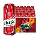 88VIP：WUSU 乌苏啤酒 大红乌苏国产啤酒 500ml*24罐