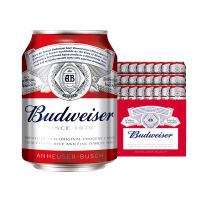 Budweiser 百威 小麦醇正啤酒 mini罐装 255ml*24听