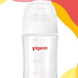 Pigeon 贝亲 自然实感 婴儿玻璃奶瓶 240ml M