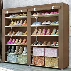 索尔诺鞋架简易多层防尘家用组装经济型省空间宿舍门口小鞋架子鞋柜