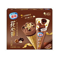 Nestlé 雀巢 呈真 雪糕甜筒 榛心巧克力味冰淇淋 67g*6支 冰激凌花心筒