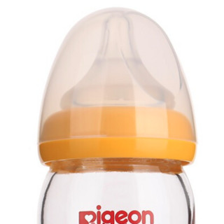 Pigeon 贝亲 经典自然实感系列 AA73 玻璃奶瓶 160ml 黄色 0月+