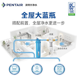 PENTAIR 滨特尔 全屋净水器家用大蓝瓶10寸大流量大胖瓶 20寸大蓝瓶包安装