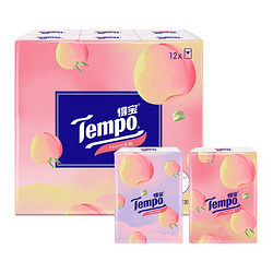 Tempo 得宝 甜心桃味手帕纸 4层7张12包（210*210mm）