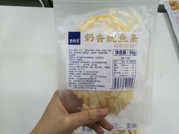 老鲜生 奶香鱿鱼条 50g*2袋