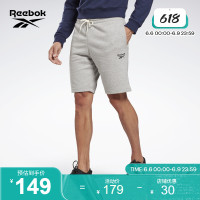 Reebok 锐步 官方2022春季新款男子GJ0557室内训练健身系带运动短裤