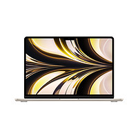 Apple 苹果 MacBook Air 2022款 M2 芯片版 13.6英寸 轻薄本 星光色 (M2 10核、核芯显卡、8GB、512GB SSD、2.5K、IPS、MLY43CH/A）