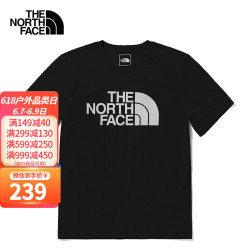 THE NORTH FACE 北面 速干T恤男短袖TheNorthFace户外速干衣吸湿排汗透气半袖 JK3/黑色 XL/180