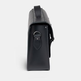 Cambridge Satchel Batchel系列 男女款经典斜挎手提包 哑光经典黑 大号