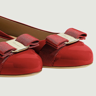 Salvatore Ferragamo 菲拉格慕 VARINA系列 女士平跟单鞋 01A181 592125 红色 7.5