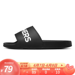 SKECHERS 斯凯奇 凉鞋休闲拖鞋户外休闲沙滩鞋凉拖外穿8730027 黑色/白色8730027-BKW 35