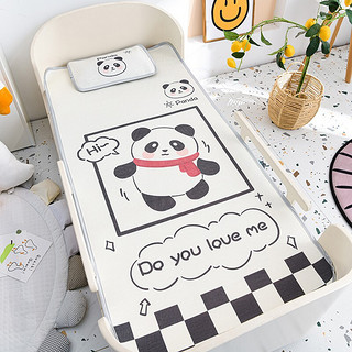 OUYUN 欧孕 宝宝凉席+枕套  围巾熊猫 110cmx60cm