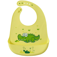  英氏 YeeHoO 儿童硅胶围兜 升级款 鳄鱼