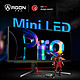 AOC 冠捷 34英寸 α-MLED MiniLED带鱼屏 1152分区背光 170Hz HDR1000 全系接口DTS 21:9电竞显示器 AG344UXM