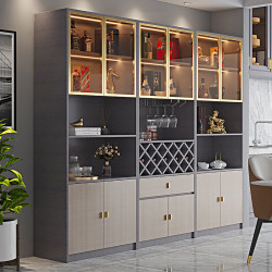 欧亚皇巢北欧小酒柜现代简约餐厅靠墙轻奢小户型家庭客厅窄储物玻璃