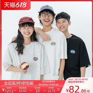 NOTHOMME BLUE系列 男女款圆领短袖T恤 21TMT029