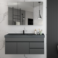 实木浴室柜 黎云白 100cm （含全套豪华配件）