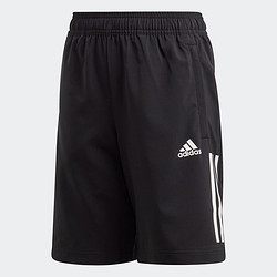 adidas 阿迪达斯 大童）阿迪达斯官网大童装夏季居家运动短裤FK9499 黑色/白 152CM