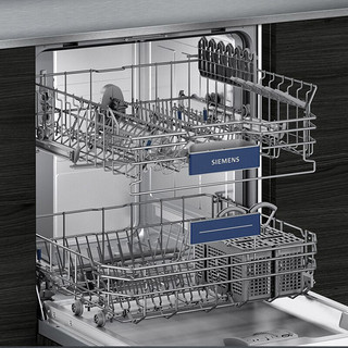 SIEMENS 西门子 SJ636X03JC 嵌入式洗碗机+白色面板 13套 银色
