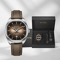 FIYTA 飞亚达 经典系列休闲带日期渐变盘防水皮带男士腕表机械表手表