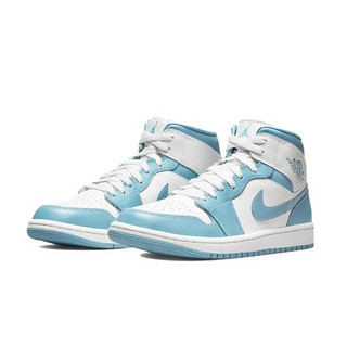 AIR JORDAN 正代系列 Air Jordan 1 Mid 女子篮球鞋 BQ6472-141 北卡蓝 38