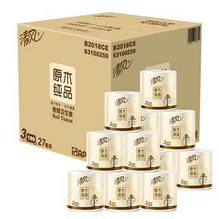 Breeze 清风 原木纯品系列 有芯卷纸 3层*180g*27卷