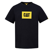 CAT 卡特彼勒 男女款圆领短袖T恤 CK3TSQD2601 黑色 M