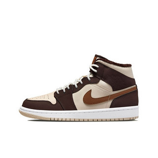 AIR JORDAN 正代系列 Air Jordan 1 Mid SE 女子篮球鞋 DO6699-200 玄武岩棕 36.5