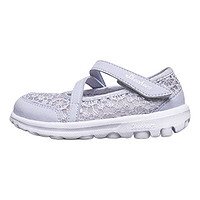 SKECHERS 斯凯奇 GO WALK系列 女童学步鞋 81170N/LTBL 蕾丝款 浅蓝色 25码