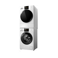 PLUS会员、有券的上：Panasonic 松下 罗密欧系列 N10Y+EH900W 热泵式洗烘套装 白色