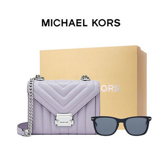 MICHAEL KORS Whitney女士羊皮斜挎单肩包 小号 30F8SXIL1T+墨镜礼盒