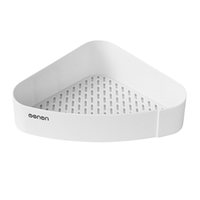 Mengni 梦妮 免打孔浴室置物架 白色 1层 墙脚款