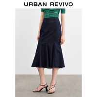 URBAN REVIVO 女士牛仔半裙 WG37SBLN2001