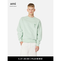 Ami Paris 男女同款22春夏新品Ami de Coeur同色爱心刺绣卫衣 441浅绿色 M