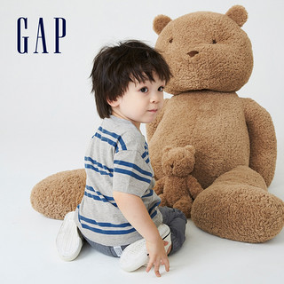 Gap男幼童纯棉短袖T恤755301 夏季重磅童装运动上衣 海军蓝 100cm(3岁)尺码偏小，建议选大一码