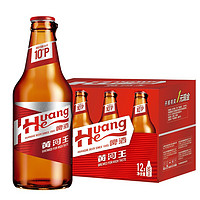 PLUS会员：HuangHe 黄河啤酒 黄河王10度 500ml*12瓶 整箱装