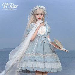 URtto Lolita洛丽塔 裙浮生梦 雪纺短袖op连衣裙